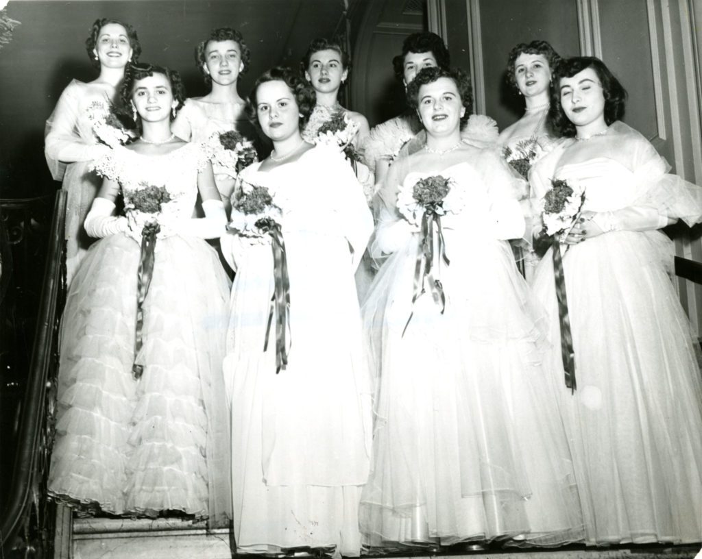 Debutantes at the White and Red Ball in 1951